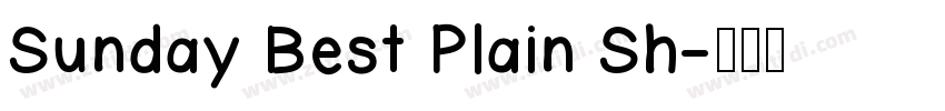 Sunday Best Plain Sh字体转换